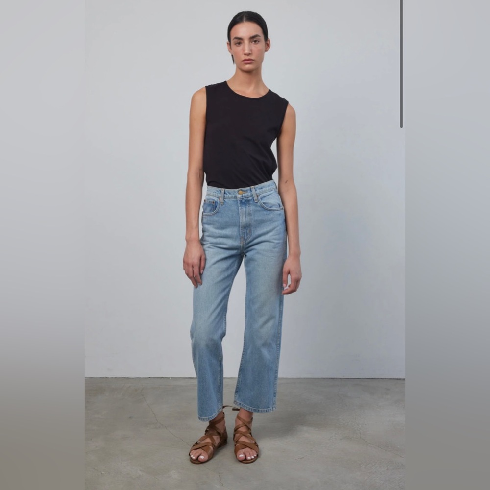 B SIDES plein relaxed straight jean Tate vintage